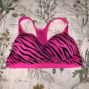 Pink Victoria’s Secret sports bra